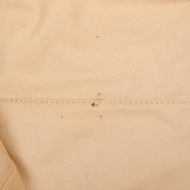 Pre Owned Chanel Cream Tweed and Leather Deauville Tote