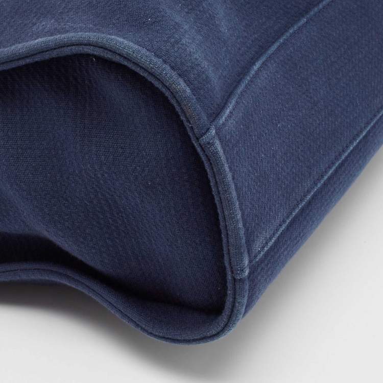 Pre Owned Chanel Navy Blue Canvas Medium Deauville Shopper Tote