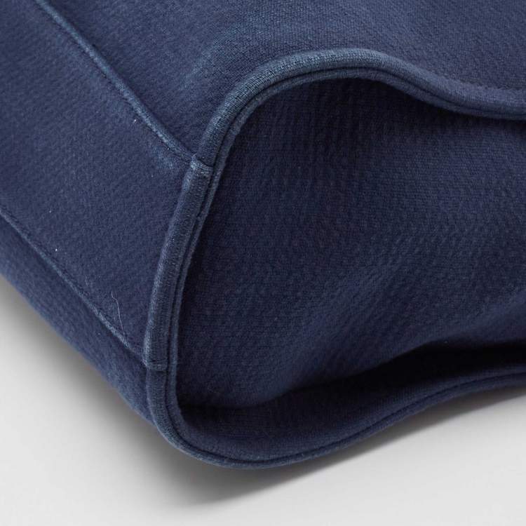 Pre Owned Chanel Navy Blue Canvas Medium Deauville Shopper Tote