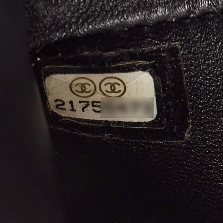 Pre Owned Chanel Black Leather and Sequins Tile Brasserie Mosaic Small Boy Bag