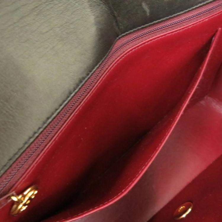 Pre Owned Chanel Black Lambskin Diana 25 Medium Mattelasse Shoulder Bag