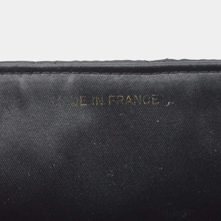 Pre Owned Chanel Black Satin Mini Classic Square Flap Shoulder Bag 17