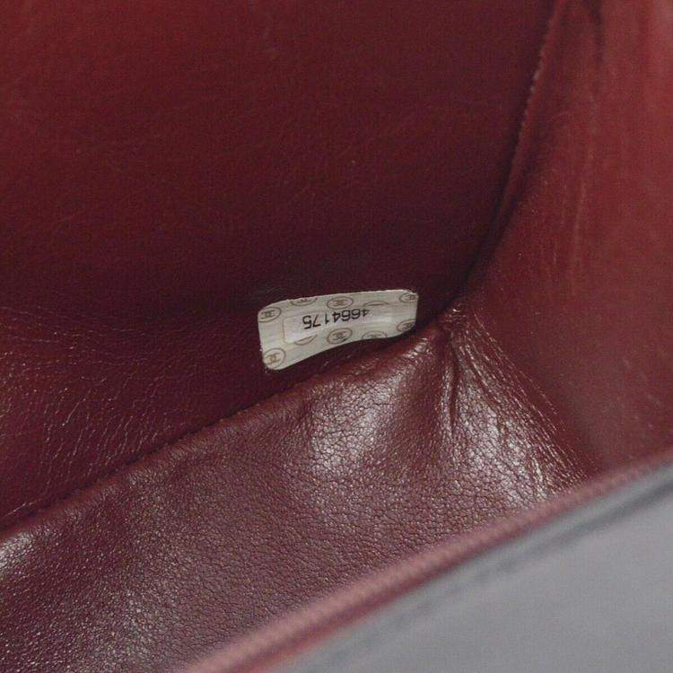 Pre Owned Chanel Black Lambskin Small Diana Shoulder Bag