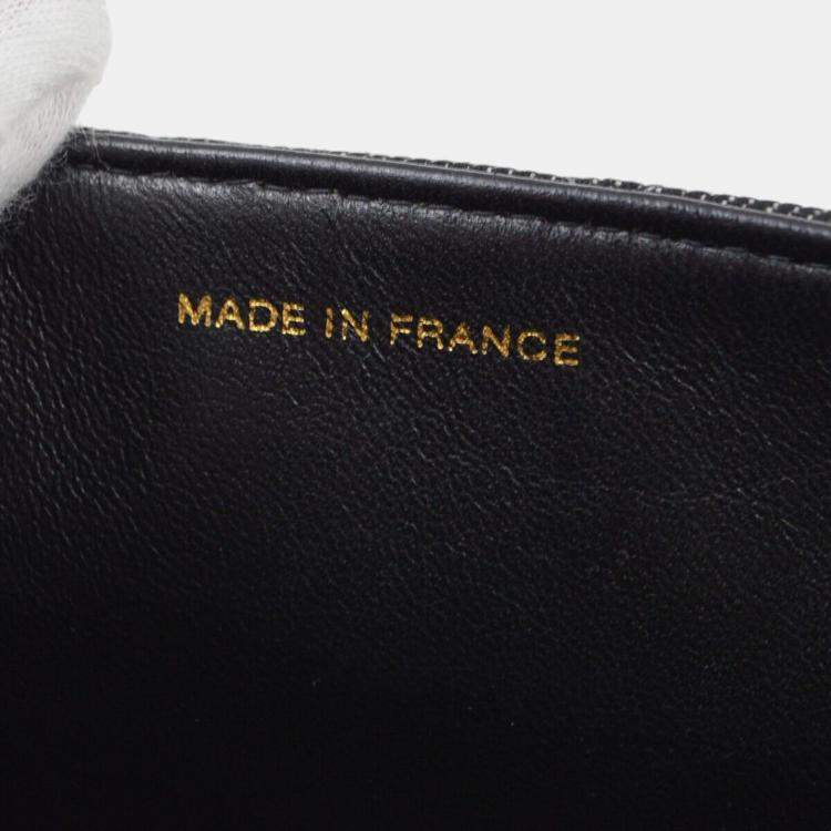 Pre Owned Chanel Black Denim Mini Classic Square Flap Shoulder Bag 17