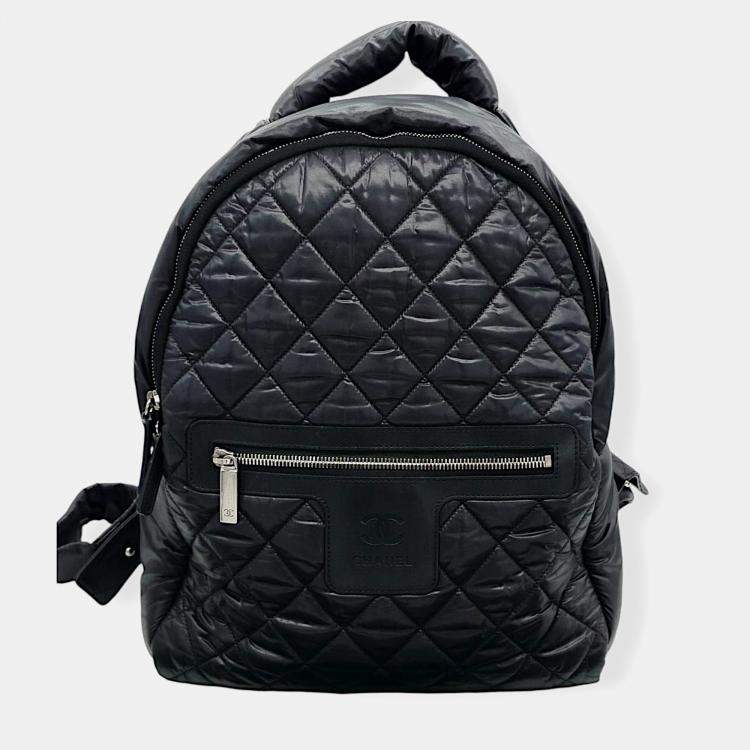 Chanel Black Cotton Backpack