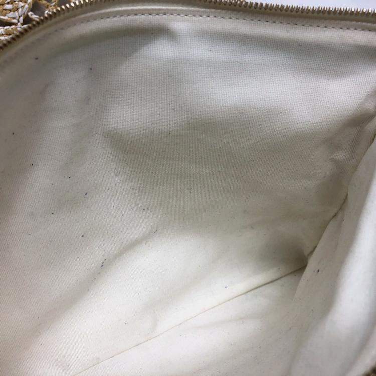 Pre Owned Chanel Raffia Beige Weaving Tote Bag