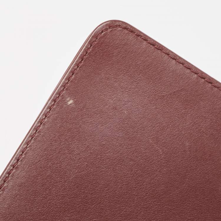 Pre Owned Chanel Burgundy Horizontal Quilted Leather Medium Boy Flap Bag