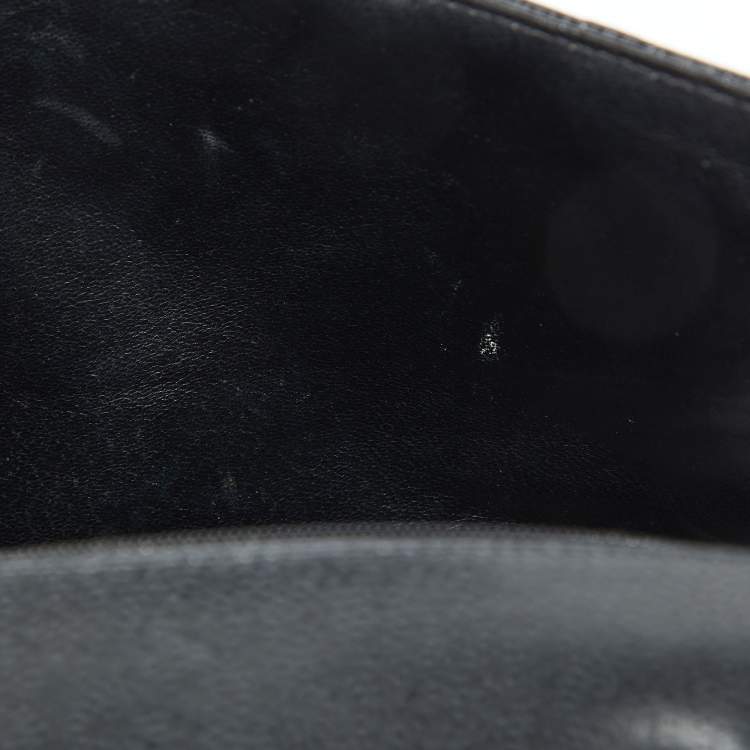 Pre Owned Chanel Black Quilted Caviar Leather Jumbo Classic Single Flap Bag