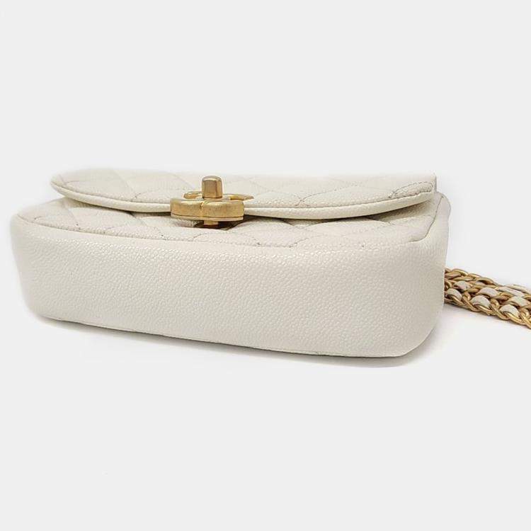Pre Owned Chanel Caviar Chain Belt Bag