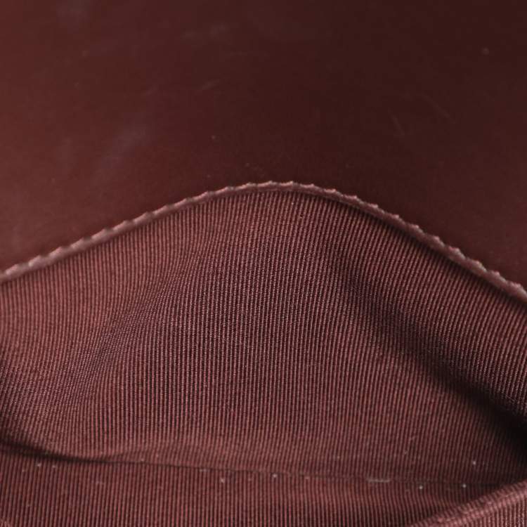 Pre Owned Chanel Burgundy Chevron Leather Small Boy Flap Bag