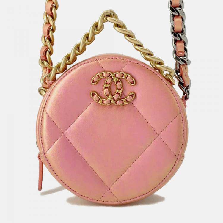 Chanel Pink Lambskin 19 Round Shoulder bag Chanel The Luxury Closet