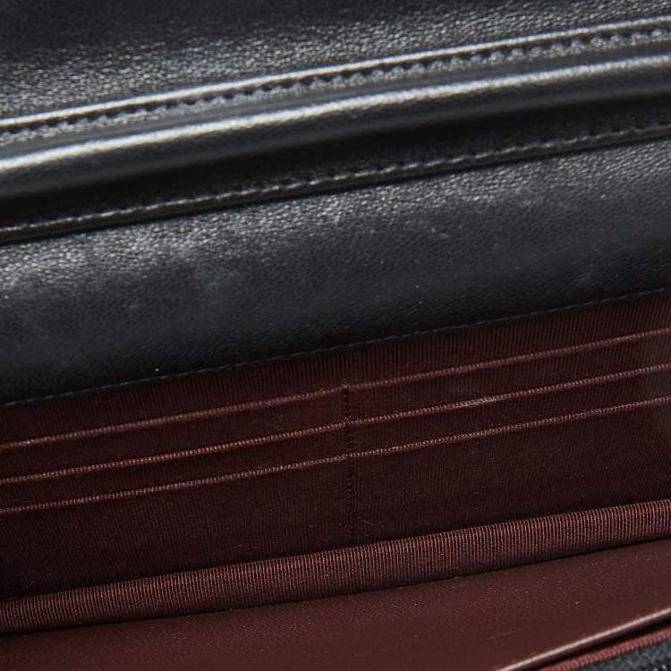 Pre Owned Chanel Black Quilted Leather CC Classic Wallet On Chain