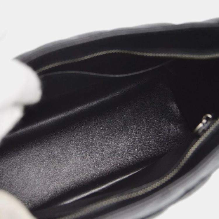Pre Owned Chanel Black Calfskin Medallion Tote Handbag