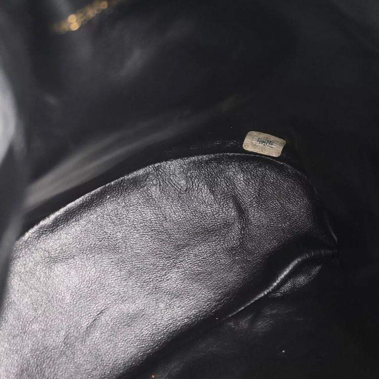 Pre Owned Chanel Black Lambskin Large Duma Backpack