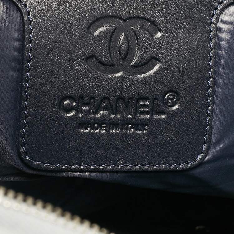 Pre Owned Chanel Mint Green Quilted Coated Nylon Coco Cocoon Tote