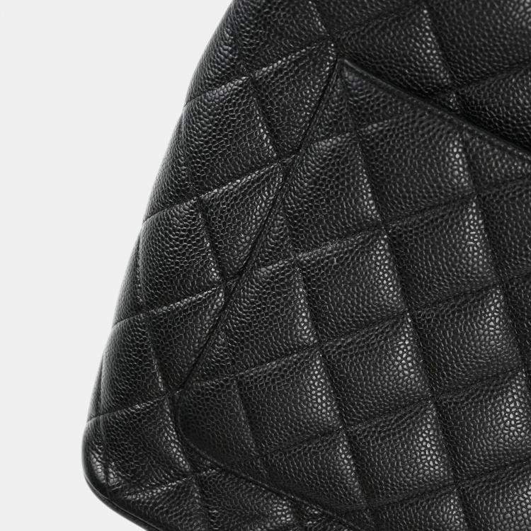 Pre Owned Chanel Black Calfskin Medallion Tote Handbag