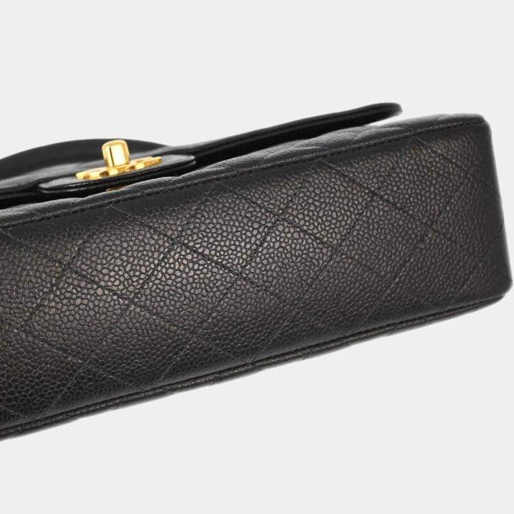 Pre Owned Chanel Black Calfskin Top Handle Handbag
