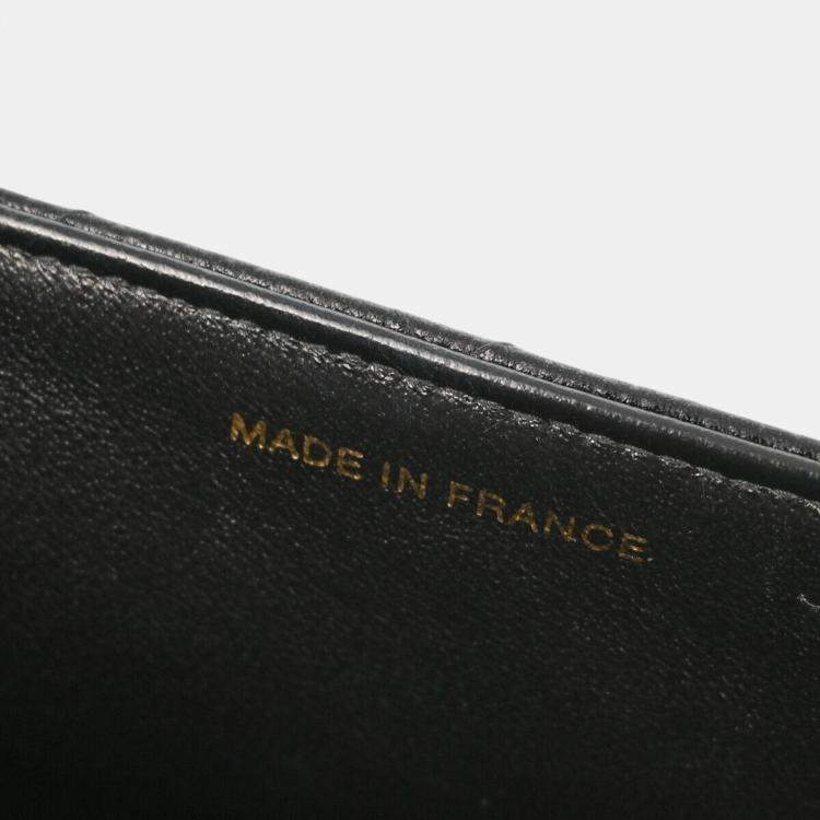 Pre Owned Chanel Black Calfskin Top Handle Handbag