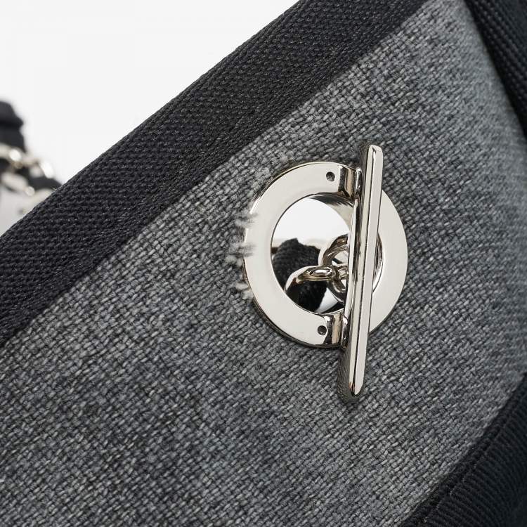 Pre Owned Chanel Grey Canvas Medium Deauville Shopper Tote