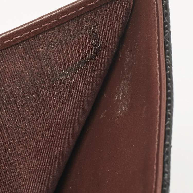 Pre Owned Chanel Black Quilted Caviar Leather Classic Trifold Wallet