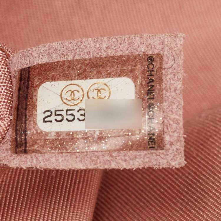 Pre Owned Chanel Peach Quilted Leather Small Boy Flap Bag