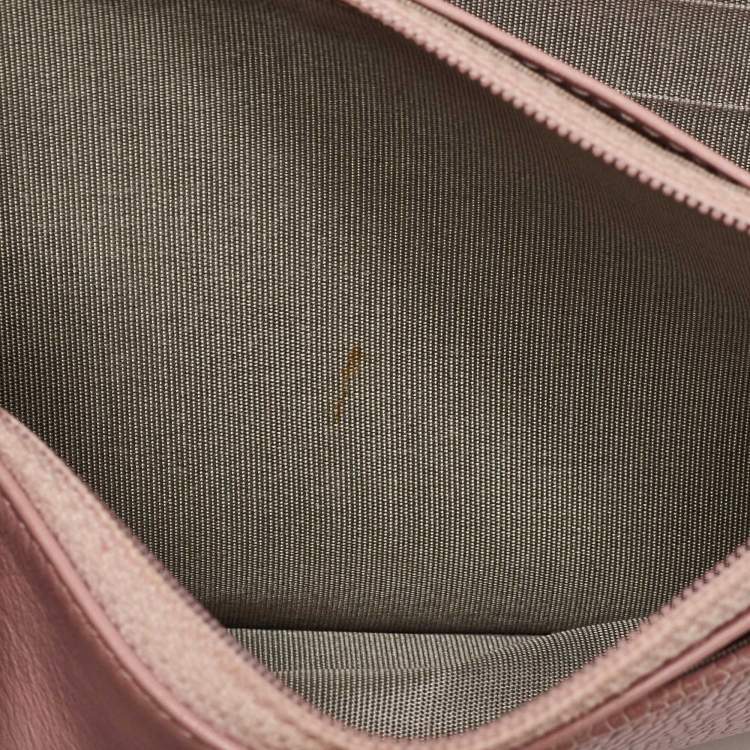 Pre Owned Chanel Light Pink Caviar Leather Timeless CC Wallet On Chain