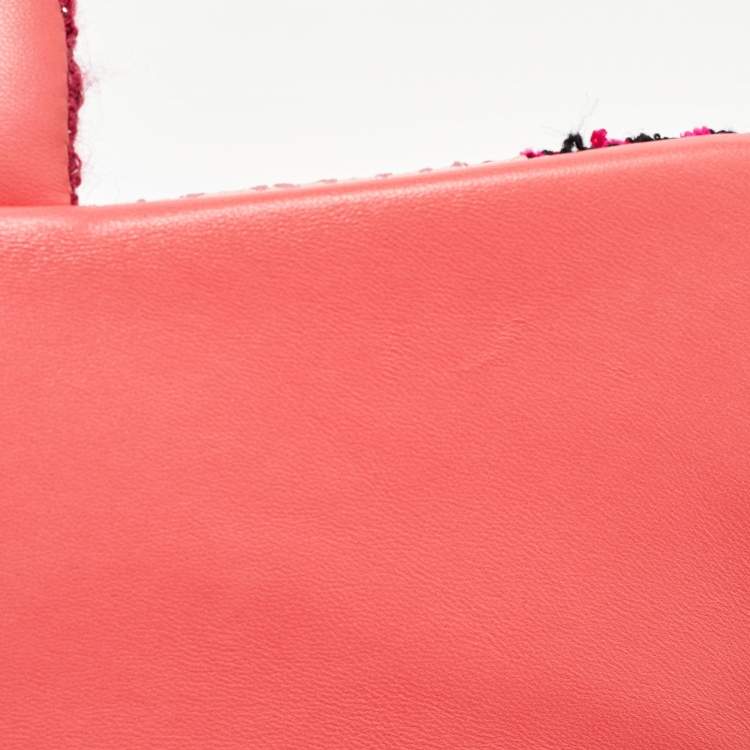 Pre Owned Chanel Multicolor Leather and Fabric Classic Patchwork Jumbo Single Flap Bag