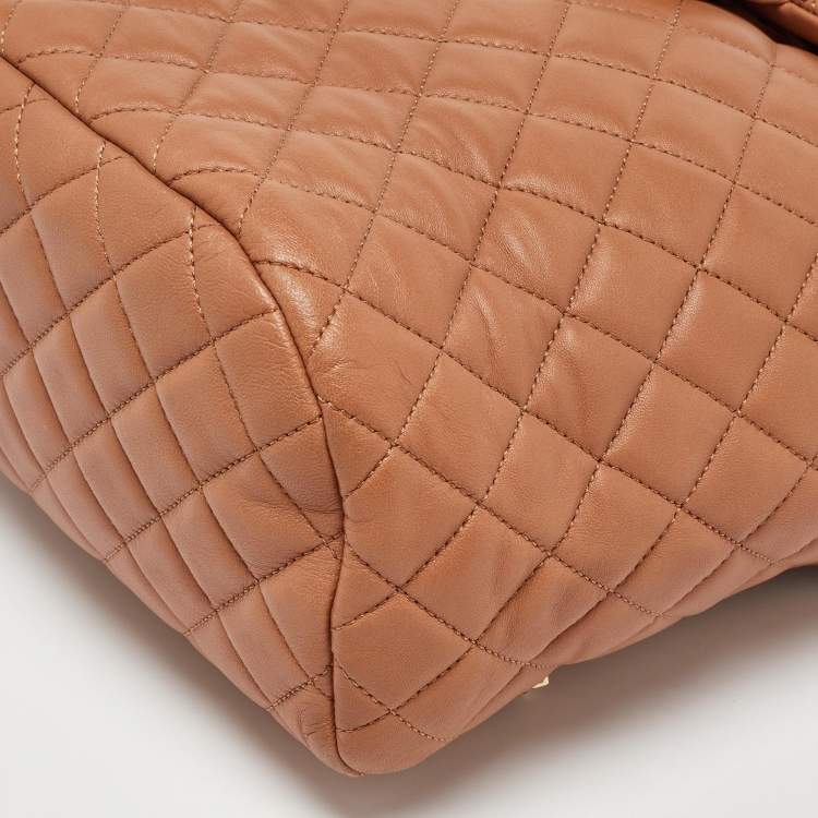 Pre Owned Chanel Sand Brown Quilted Leather Urban Spirit Backpack