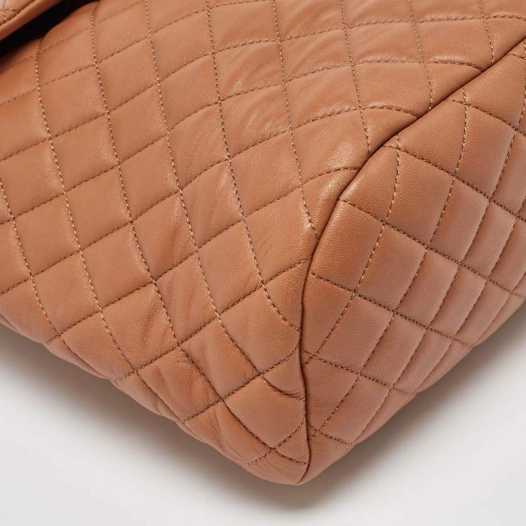 Pre Owned Chanel Sand Brown Quilted Leather Urban Spirit Backpack