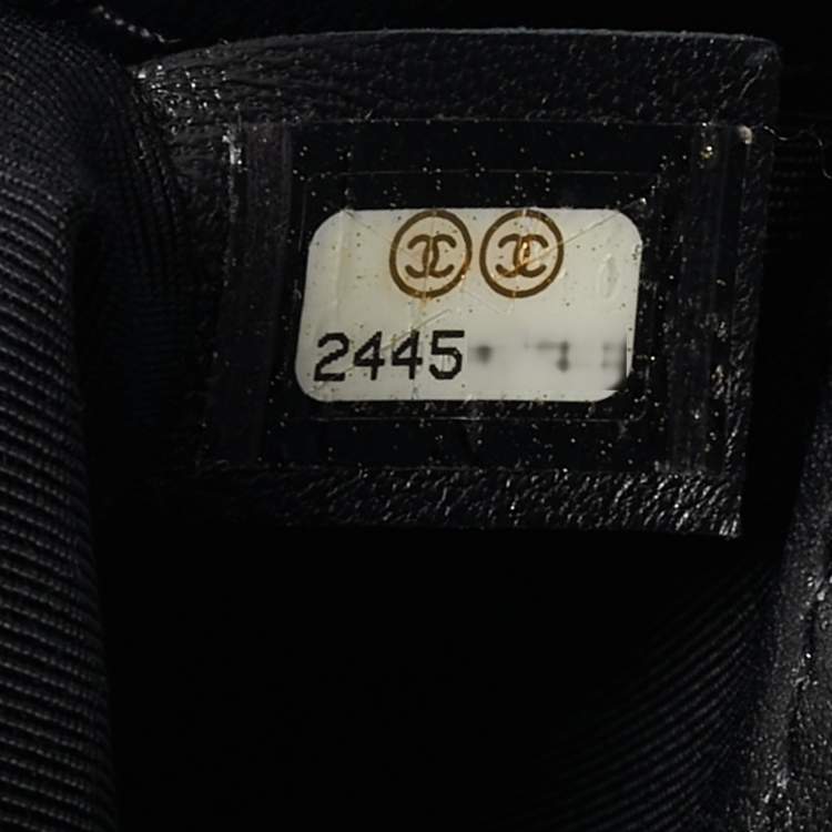 Pre Owned Chanel Black Quilted Leather Small Chain Around Boy Flap Bag