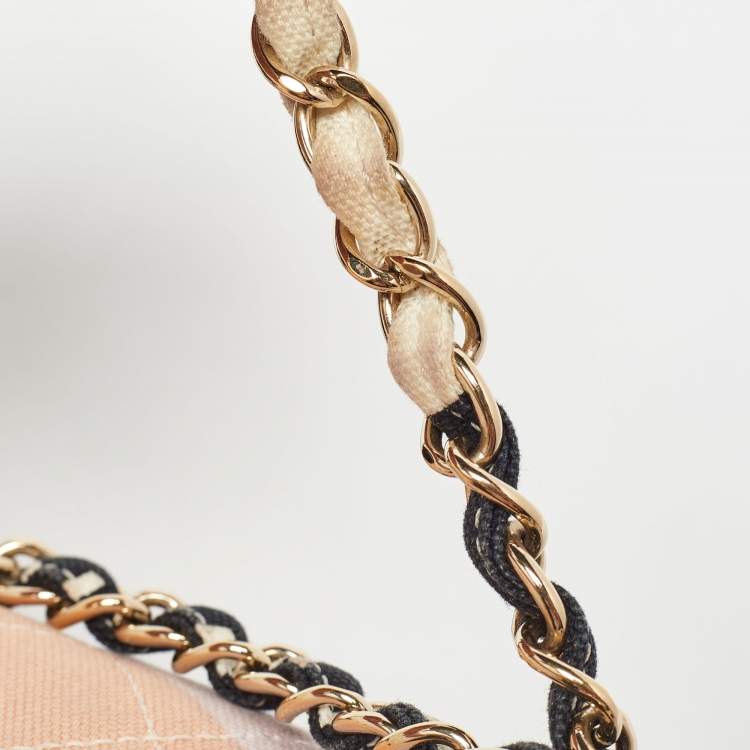 Pre Owned Chanel Multicolor Eiffel Tower Print Quilted Canvas Small Flap Bag