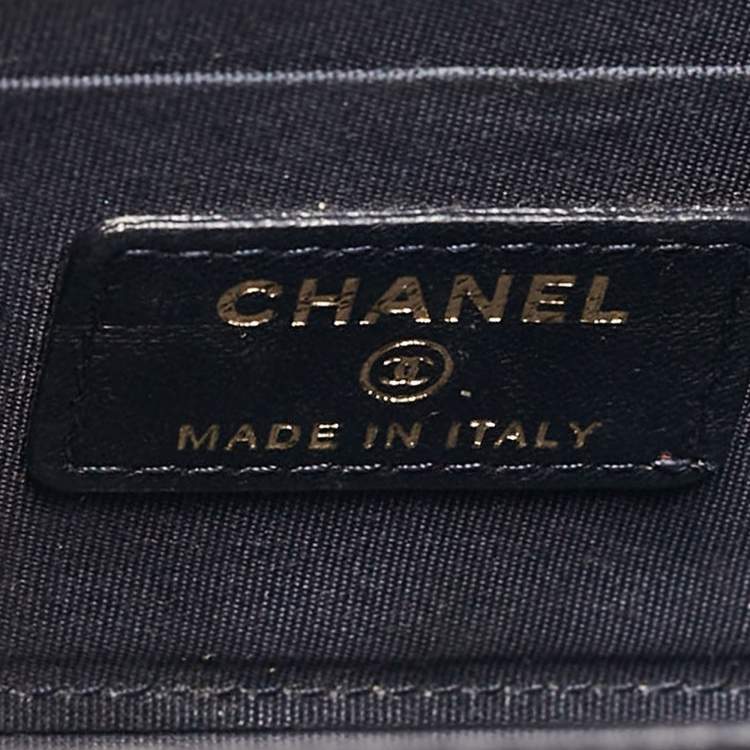 Pre Owned Chanel Navy Blue Quilted Leather Micro Trendy CC Clutch