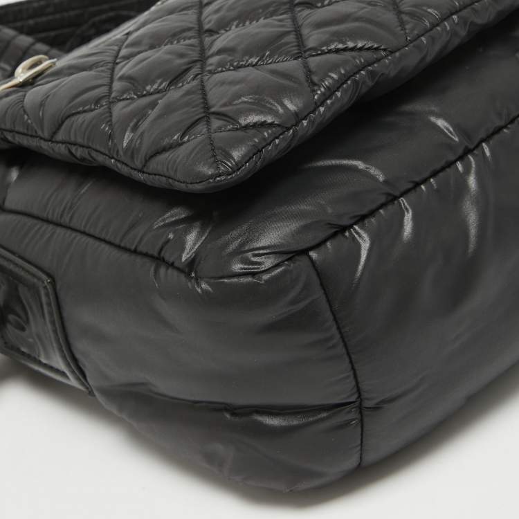 Pre Owned Chanel Black Quilted Nylon Small Coco Cocoon Messenger Bag