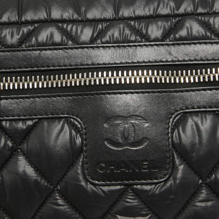 Pre Owned Chanel Black Quilted Nylon Small Coco Cocoon Messenger Bag