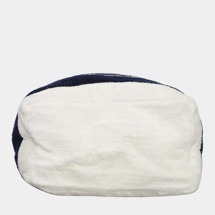 Pre Owned Chanel Terry Cotton CC Beach Tote Bag