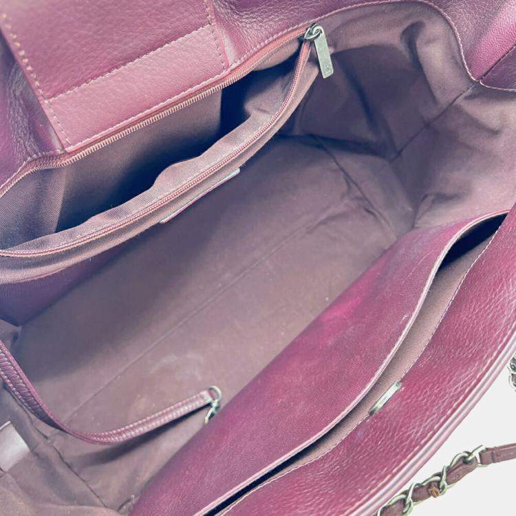 Pre Owned Chanel Wine Red Matelasse Tote bag