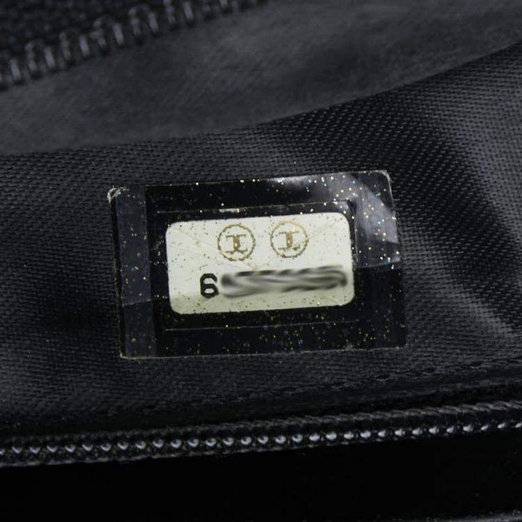 Pre Owned Chanel Black Caviar Skin Matelasse Coco Mark Handbag