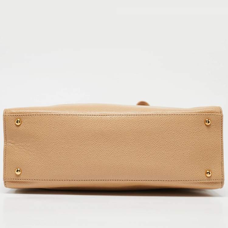 Pre Owned Chanel Beige Caviar Leather Vintage Tote