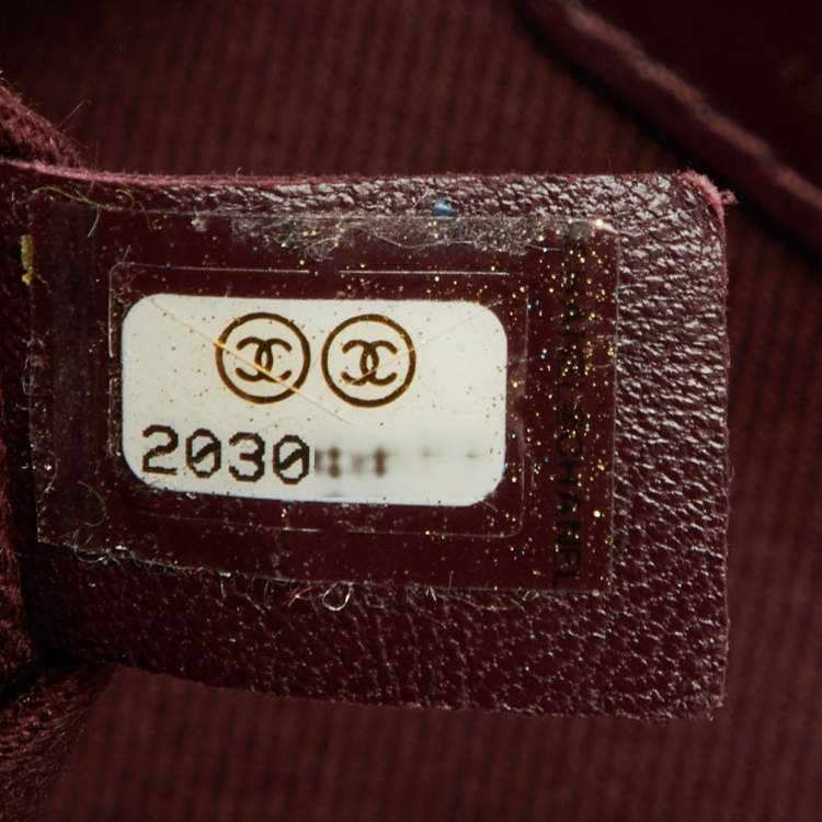 Pre Owned Chanel Burgundy Quilted Leather Jumbo Soft Elegance Flap Bag