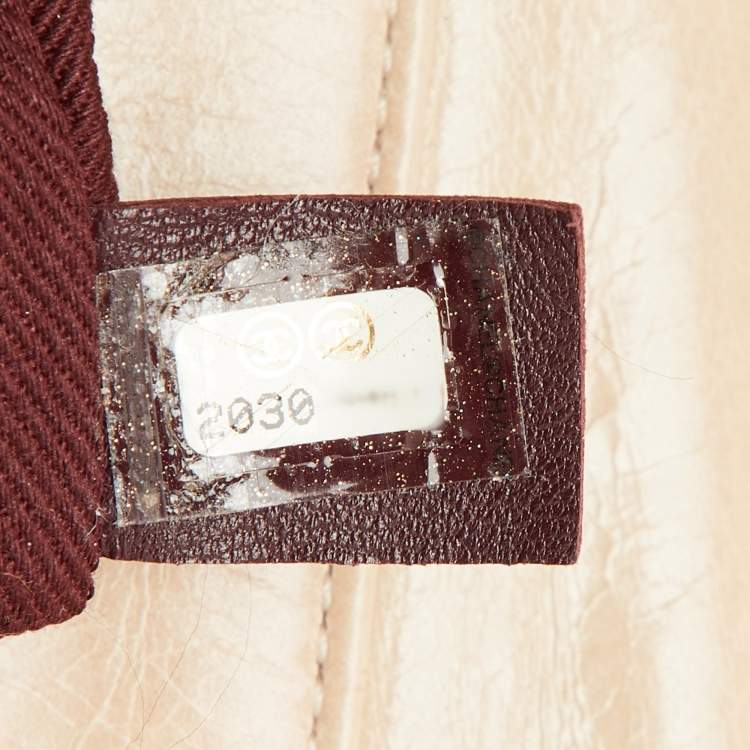 Pre Owned Chanel Beige Quilted Leather Perfect Edge Flap Bag
