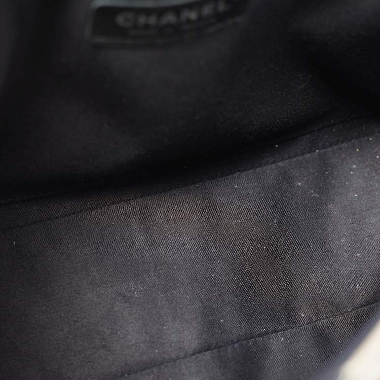 Pre Owned Chanel Multicolor Patchwork Leather and Fabric Jumbo Classic Single Flap Bag