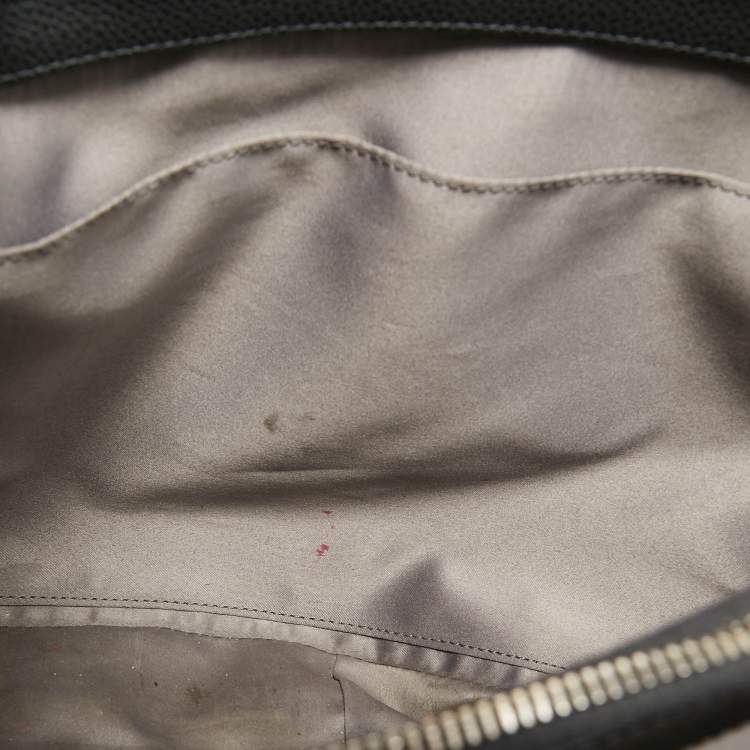 Pre Owned Chanel Grey Quilted Caviar Leather GST Shopper Tote