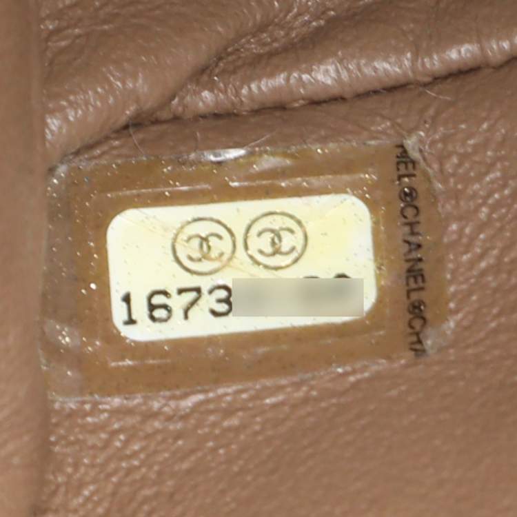 Pre Owned Chanel Metallic Beige Quilted Leather 226 Reissue 2.55 Flap Bag