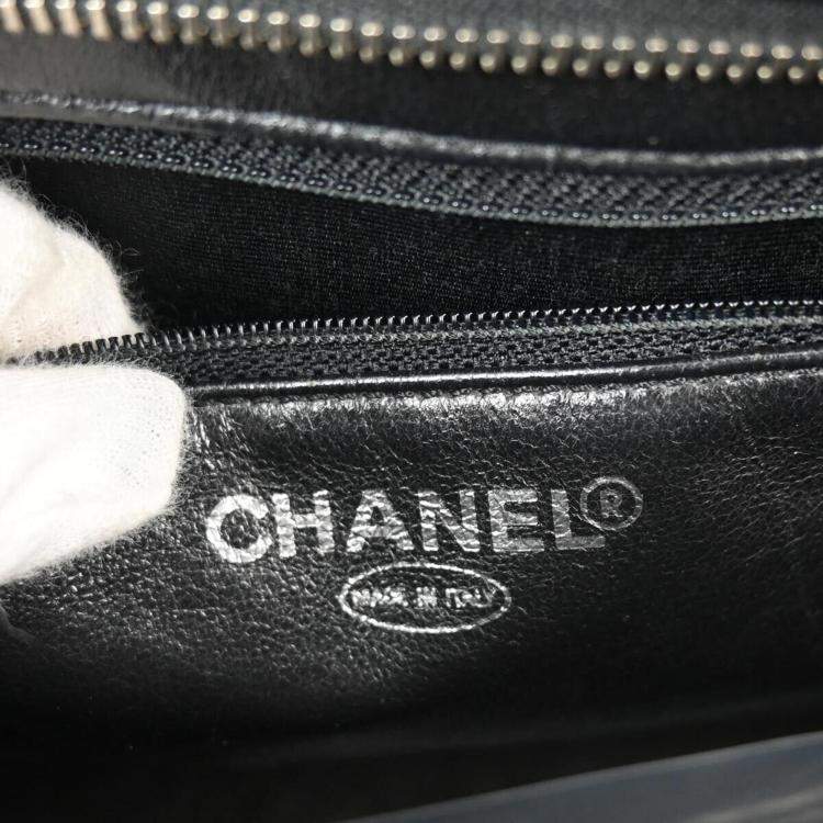 Pre Owned Chanel Black Calfskin Medallion Tote Handbag