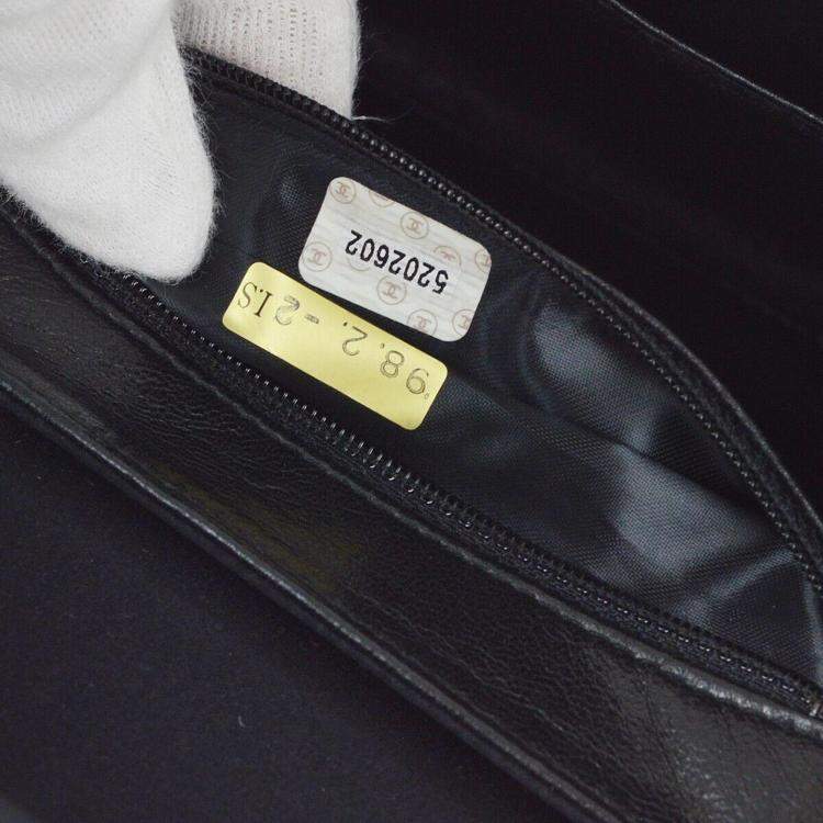 Pre Owned Chanel Black Satin Handbag