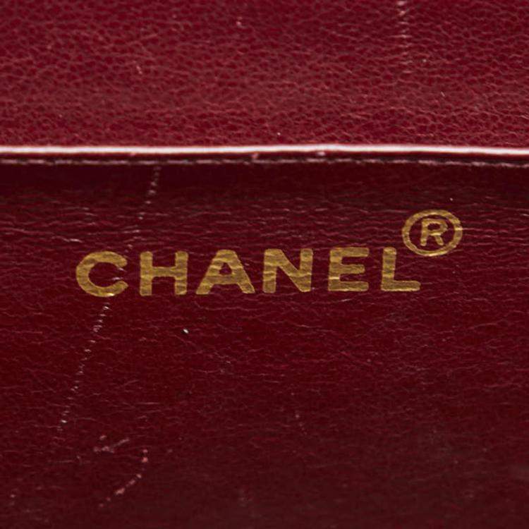 Pre Owned Chanel Black Lambskin Matelasse Coco Mark Chain Shoulder Bag