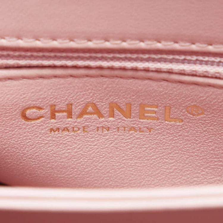 Pre Owned Chanel Pink Lambskin Matelasse Trendy Cc Chain Shoulder Bag