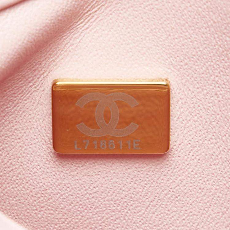 Pre Owned Chanel Pink Lambskin Matelasse Trendy Cc Chain Shoulder Bag