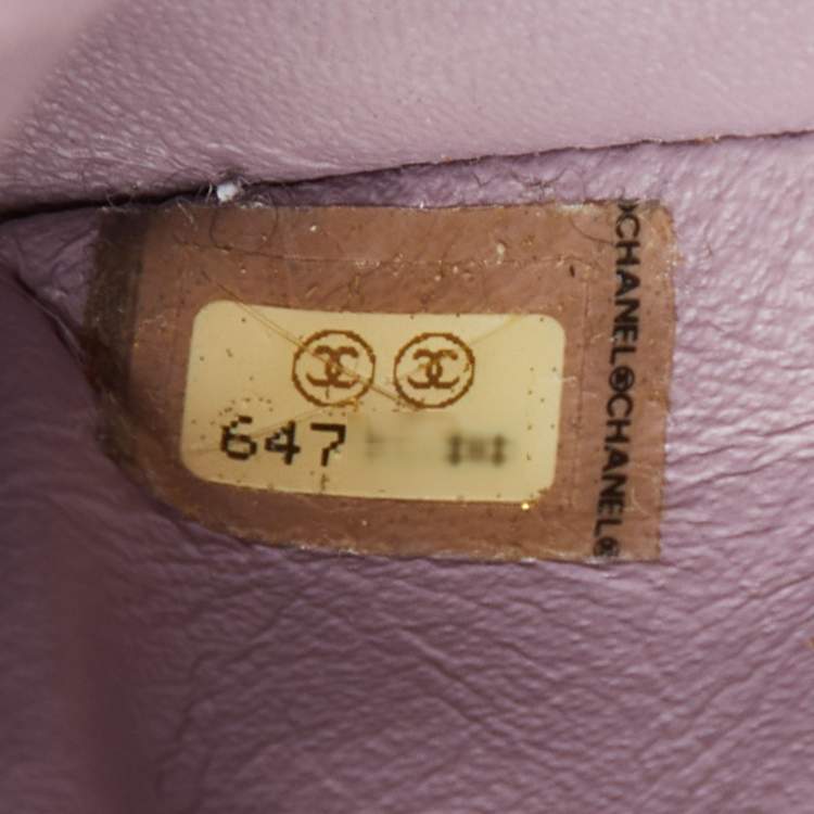 Pre Owned Chanel Dusty Pink Quilted Patent Leather Chocolate Bar CC East West Flap Bag
