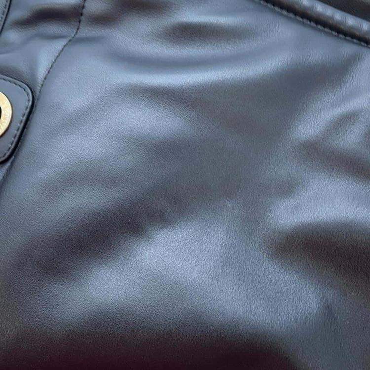 Pre Owned Chanel Black Lambskin Leather  Deauville Tote Bag